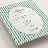 "Lakeview" - Letterpress RSVP Online Enclosure Cards in Shamrock by Claudia Orengo - Detail