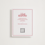 "Vermilion" - Letterpress RSVP Online Enclosure Cards in Scarlet by Jenna Holcomb - Front