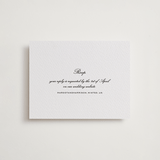"Cornelia" - Letterpress RSVP Online Enclosure Cards in Soft Black by Megan Davis - Front