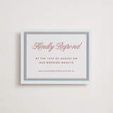 "Charm" - Letterpress RSVP Online Enclosure Cards in Rosewood by Kelly Watkins - Front