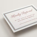 "Charm" - Letterpress RSVP Online Enclosure Cards in Rosewood by Kelly Watkins - Detail