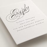 "Forever" - Letterpress RSVP Online Enclosure Cards in Soft Black by Hudson meet Rose - Detail