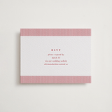 "Classic Cherries" - Letterpress RSVP Online Enclosure Cards in Scarlet by Charter Oaks Creative - Front