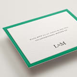 "Classic Initials" - Letterpress RSVP Online Enclosure Cards in Soft Black by mo kelley - Detail