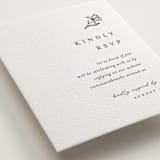 "Floral Cascade" - Letterpress RSVP Online Enclosure Cards in Soft Black by Pixel and Hank - Detail