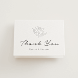 "my dearest" - Letterpress Wedding Thank You Cards in Soft Black | Blind Deboss by Qing Ji - Front