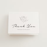 "my dearest" - Letterpress Wedding Thank You Cards in Soft Black | Blind Deboss by Qing Ji - Front