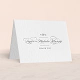 "Charming Go Lightly" - Letterpress Wedding Thank You Cards in Gravel by danielleb - Front