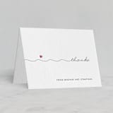 "Love Connection" - Letterpress Wedding Thank You Cards in Soft Black | Rosewood by Kim Dietrich Elam - Front