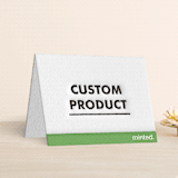 "Landscape Custom" - Letterpress Wedding Thank You Cards in Pear | Soft Black | Blind Deboss by Minted Custom - Front