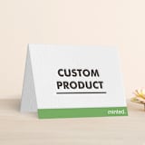 "Landscape Custom" - Letterpress Wedding Thank You Cards in Pear | Soft Black | Blind Deboss by Minted Custom - Front