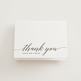 "Someone Like You" - Letterpress Wedding Thank You Cards in Soft Black by Design Lotus - Front