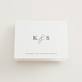 "classic composition" - Letterpress Wedding Thank You Cards in Soft Black by Olivia Raufman - Front
