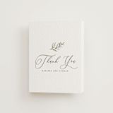 "creme au beurre" - Letterpress Wedding Thank You Cards in Artichoke by chocomocacino - Front