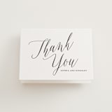 "Nothing Compares To You" - Letterpress Wedding Thank You Cards in Soft Black | Gravel by Design Lotus - Front