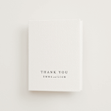 "A Thousand Years" - Letterpress Wedding Thank You Cards in Soft Black by Design Lotus - Front