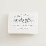 "fresh air" - Letterpress Wedding Thank You Cards in Stone by Anastasia Makarova - Front