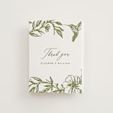 "Eden" - Letterpress Wedding Thank You Cards in Pistachio by Grae - Front
