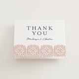 "Tiles" - Letterpress Wedding Thank You Cards in Matte Gold | Aegean | Nude by Juliana Zimmermann - Front