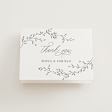"Jasmine" - Letterpress Wedding Thank You Cards in Ash by Vera Lim - Front