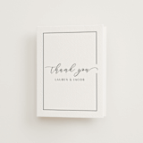 "Asymmetry" - Letterpress Wedding Thank You Cards in Pewter by Nicole Walsh - Front