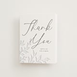 "Vine" - Letterpress Wedding Thank You Cards in Warm Gray by Wildfield Paper Co - Front