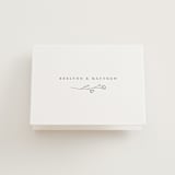 "Essence" - Letterpress Wedding Thank You Cards in Ash by Jennifer Postorino - Front