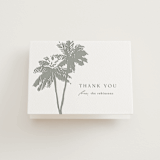 "Warm Winds" - Letterpress Wedding Thank You Cards in Ash by Janean Hinger - Front