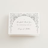 "Splendor" - Letterpress Wedding Thank You Cards in Ash by Devika Keskar - Front