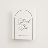 "Classic Arch" - Letterpress Wedding Thank You Cards in Moss by Corinne Malesic - Front
