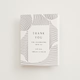 "waves" - Letterpress Wedding Thank You Cards in Dove Grey by Elly - Front