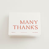 "Boldly" - Letterpress Wedding Thank You Cards in Neon Orange by Blustery August - Front