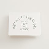 "Romance Arch" - Letterpress Wedding Thank You Cards in Mint by Angela Thompson - Front