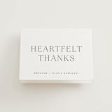 "Classy Type" - Letterpress Wedding Thank You Cards in Soft Black by Hooray Creative - Front