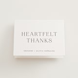 "Classy Type" - Letterpress Wedding Thank You Cards in Soft Black by Hooray Creative - Front