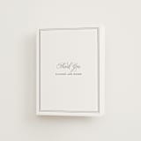 "Chic Monogram" - Letterpress Wedding Thank You Cards in Cement by Mansi Verma - Front