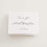 "Mountainview" - Letterpress Wedding Thank You Cards in Graphite by Sarah Brown - Front