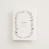 "Mille-feuille" - Letterpress Wedding Thank You Cards in Matte Gold by chocomocacino - Front