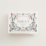 "Nouveau Swans" - Letterpress Wedding Thank You Cards in Nouveau Swans by Olivia Raufman - Front