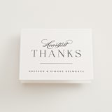 "Classic Serif" - Letterpress Wedding Thank You Cards in Soft Black by Hooray Creative - Front