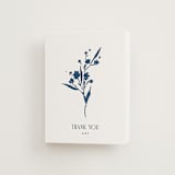 "Helena" - Letterpress Wedding Thank You Cards in Indigo by Kate Ahn - Front