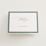 "Fondness" - Letterpress Wedding Thank You Cards in Gravel by Design Lotus - Front