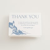 "the cliff" - Letterpress Wedding Thank You Cards in Provincial Blue by Tennie and Co. - Front