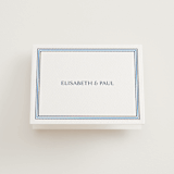 "Beaufort" - Letterpress Wedding Thank You Cards in Sky Blue by Megan Davis - Front