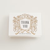 "Spellbound" - Letterpress Wedding Thank You Cards in Faux Gold by Pink House Press - Front