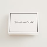 "Lowcountry" - Letterpress Wedding Thank You Cards in Graphite by Megan Davis - Front