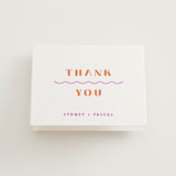 "Tanti Baci" - Letterpress Wedding Thank You Cards in Fuchsia by Olivia Raufman - Front