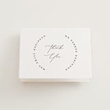 "Paradox" - Letterpress Wedding Thank You Cards in Soft Black by Gwen Bedat - Front