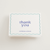 "With a Twist" - Letterpress Wedding Thank You Cards in Blue Violet by Olivia Raufman - Front