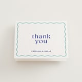 "With a Twist" - Letterpress Wedding Thank You Cards in Blue Violet by Olivia Raufman - Front